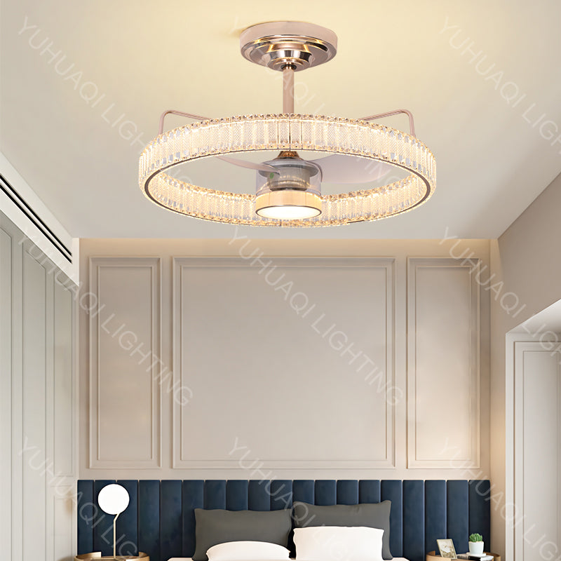 Aluminum Crystal Fan Lamp
