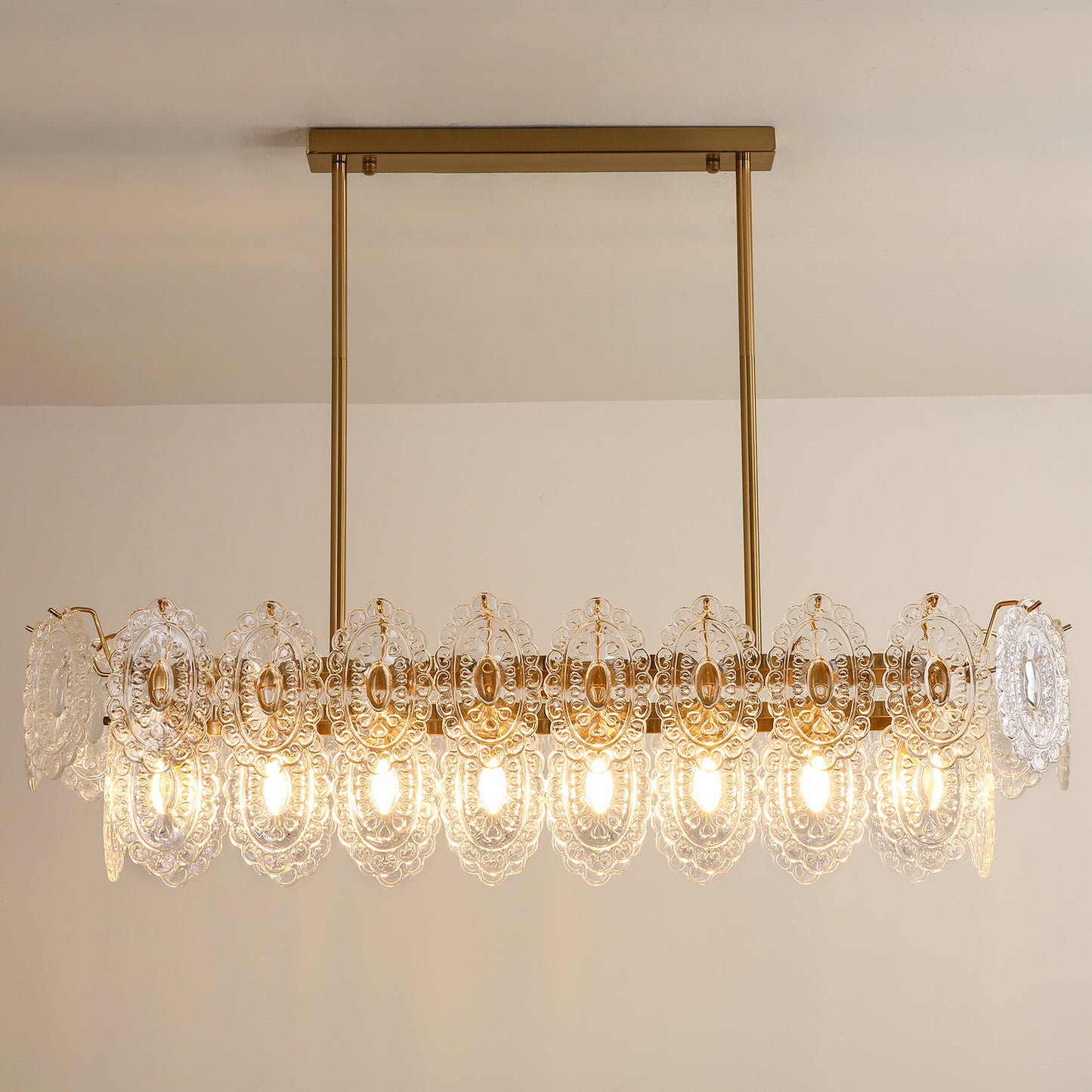 Postmodern glass chandelier modern minimalist style