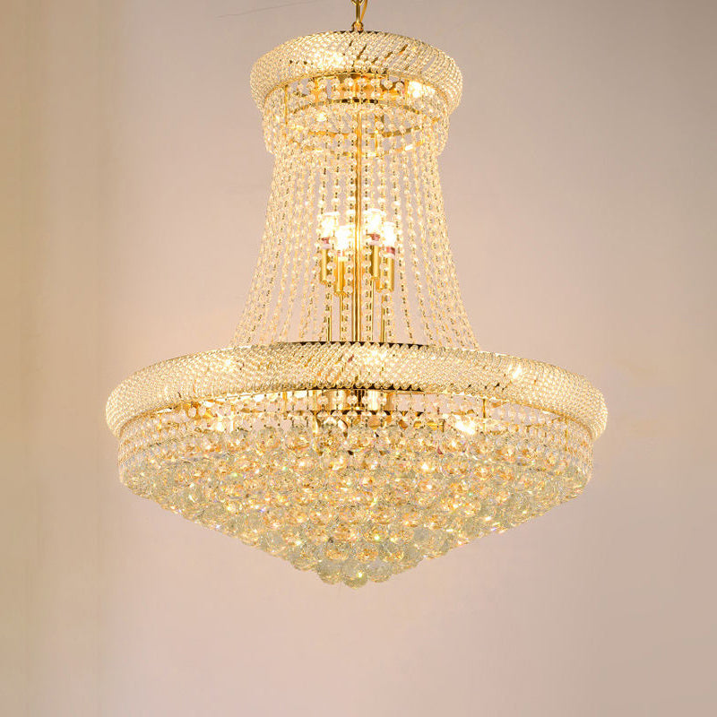 5055 Golden Hotel Candle Crystal Chandelier