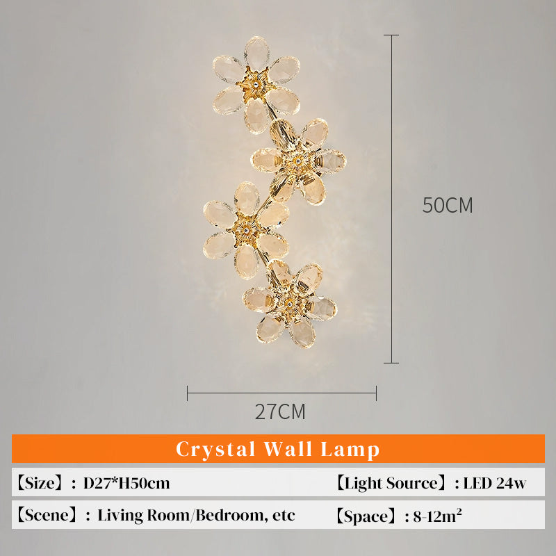 Postmodern simple crystal wall lamp