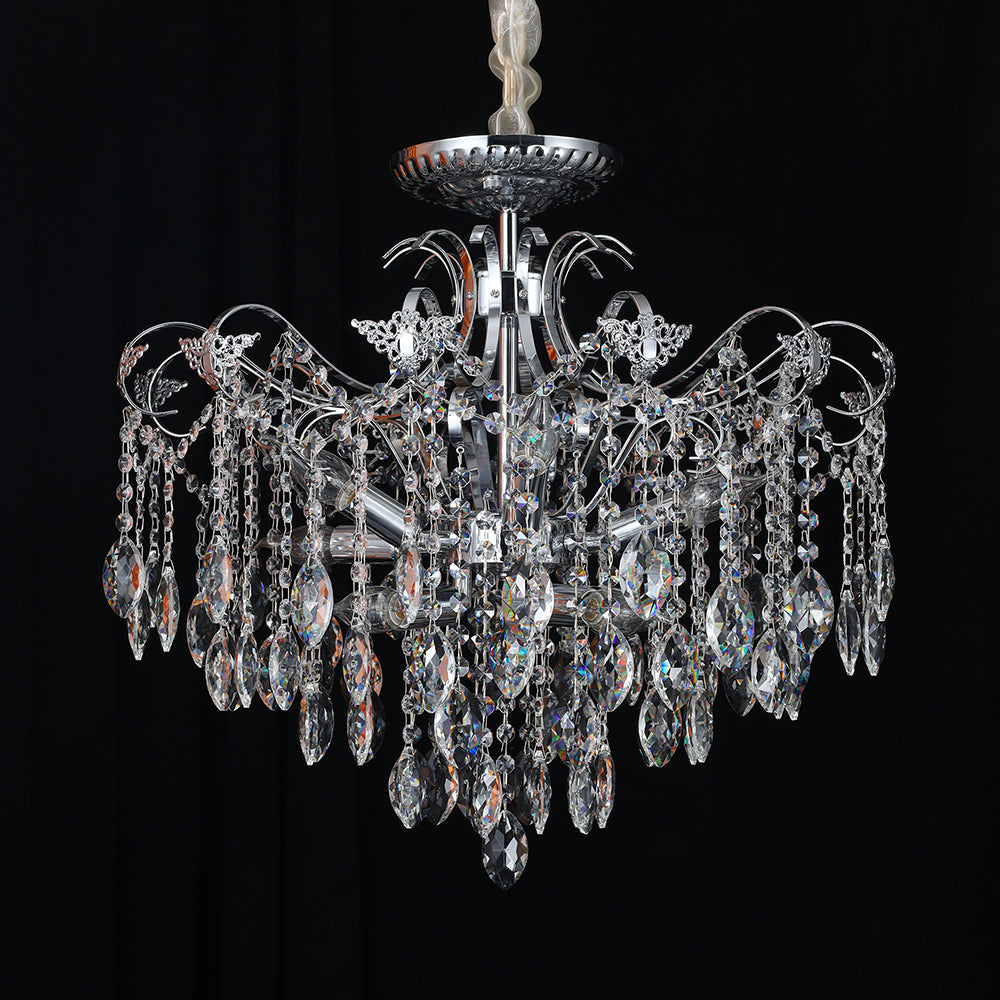 5013Wrought iron candle crystal chandelier