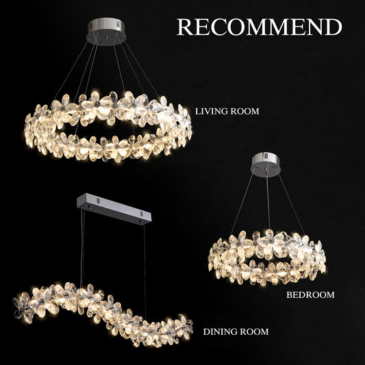 Yuhuaqi Lighting Light Luxury Simple Chandelier Living Room Postmodern Candle Dining Chandelier