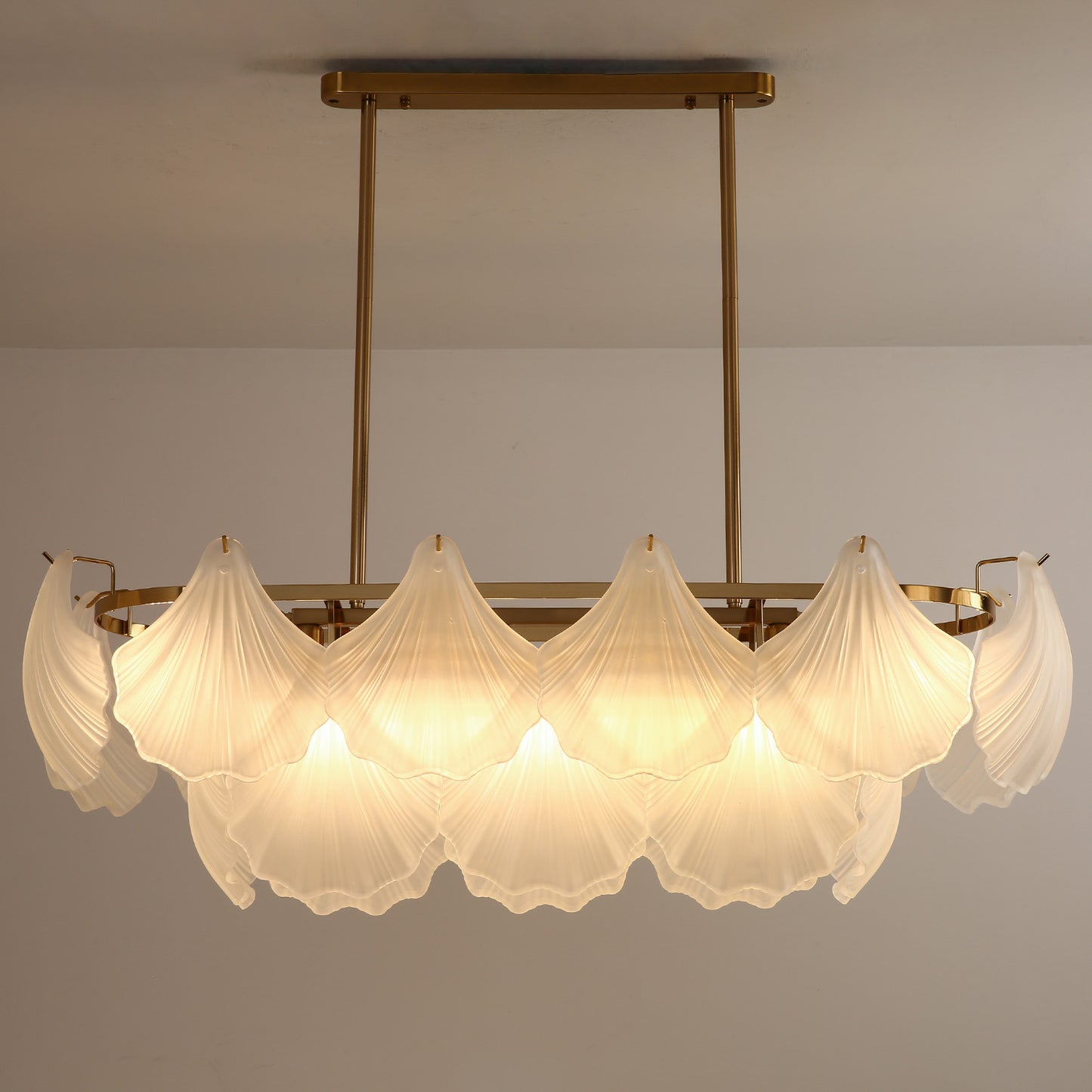 Postmodern glass chandelier modern minimalist style