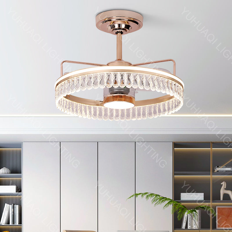 Aluminum Crystal Fan Lamp