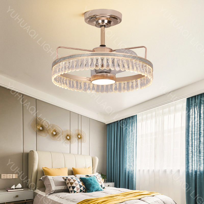 Aluminum Crystal Fan Lamp