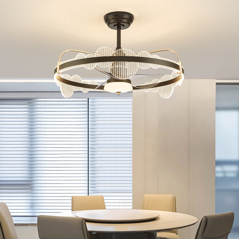 Fan light, dining room light, bedroom light, modern minimalist style HQC4620-5115