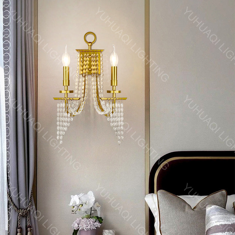 Light Luxury Crystal Bead Wall Lamp HQ355