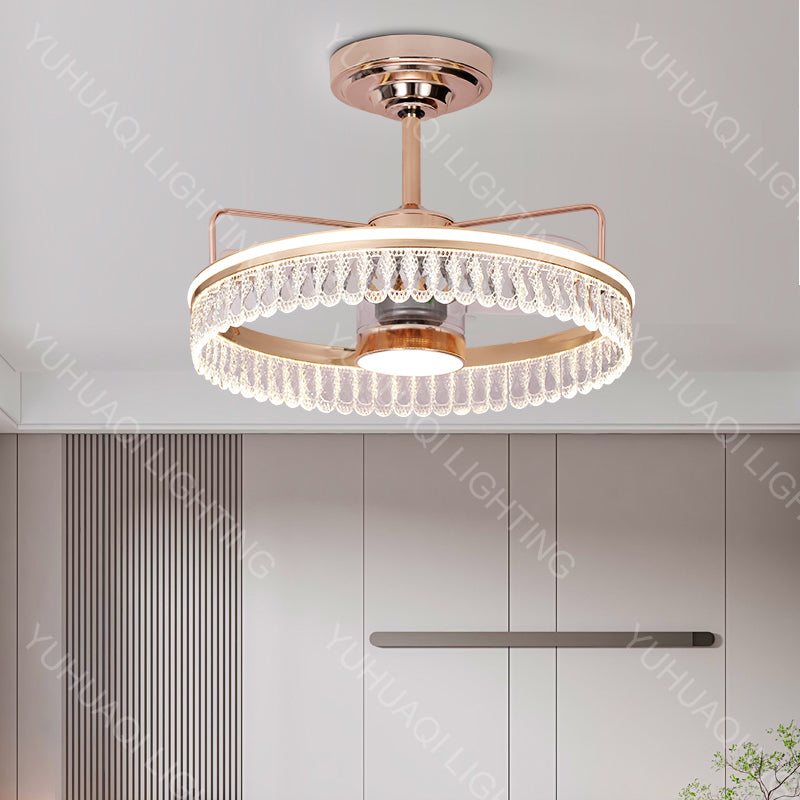 Aluminum Crystal Fan Lamp