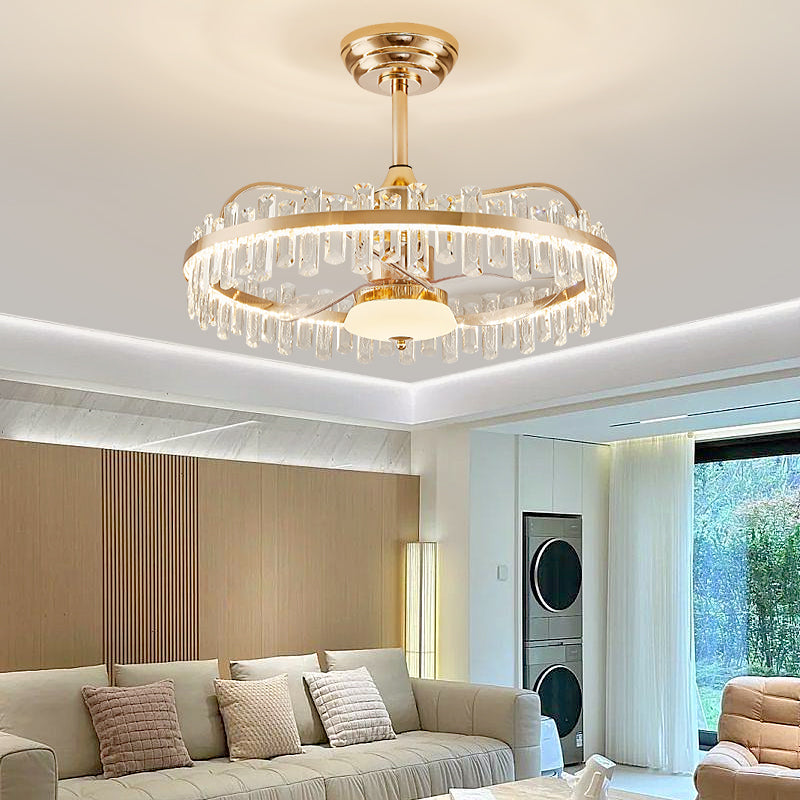 Fan light, dining room light, bedroom light, crystal chandelier. HQC5335-5775