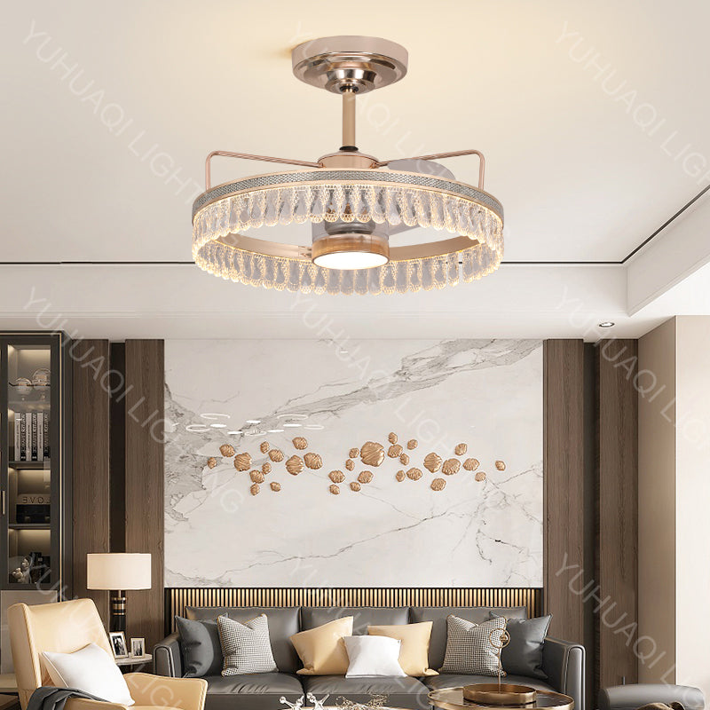 Aluminum Crystal Fan Lamp