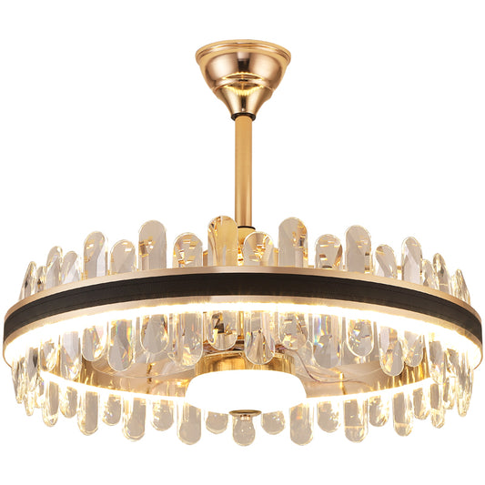 Fan light, dining room light, bedroom light, crystal light, crystal chandelier