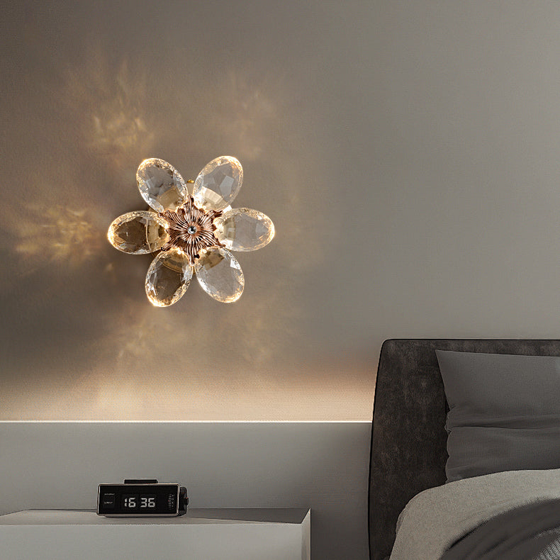 Postmodern simple crystal wall lamp