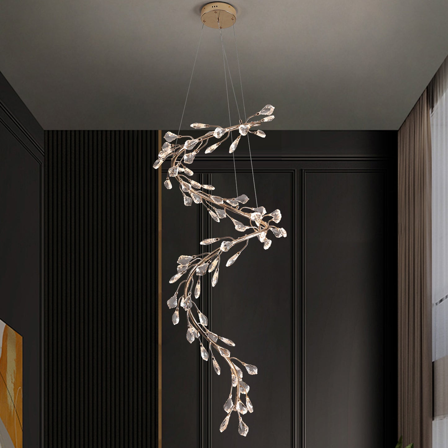 Modern simple crystal chandelier corridor large crystal chandelier hotel chandelier