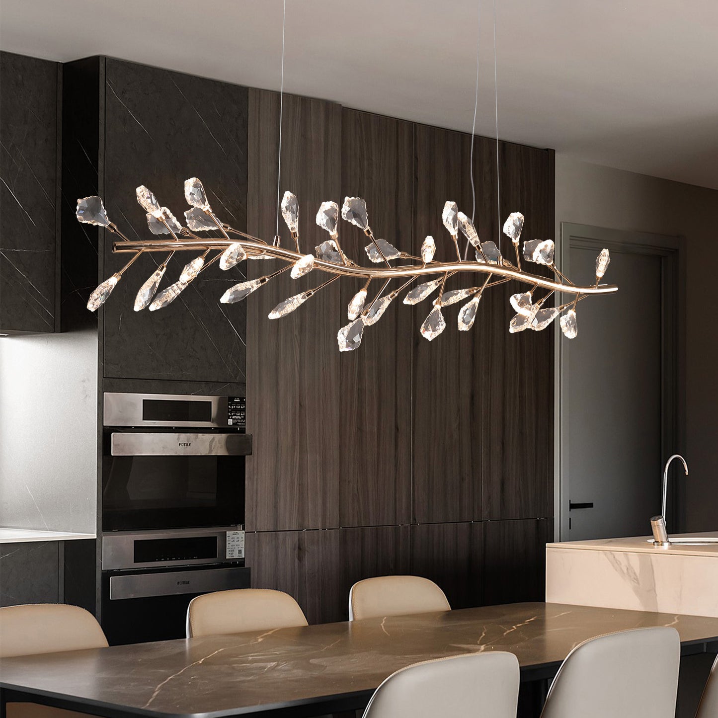 Modern simple crystal chandelier