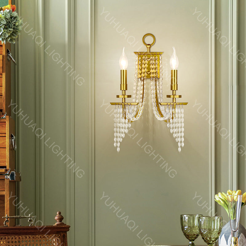 Light Luxury Crystal Bead Wall Lamp HQ355