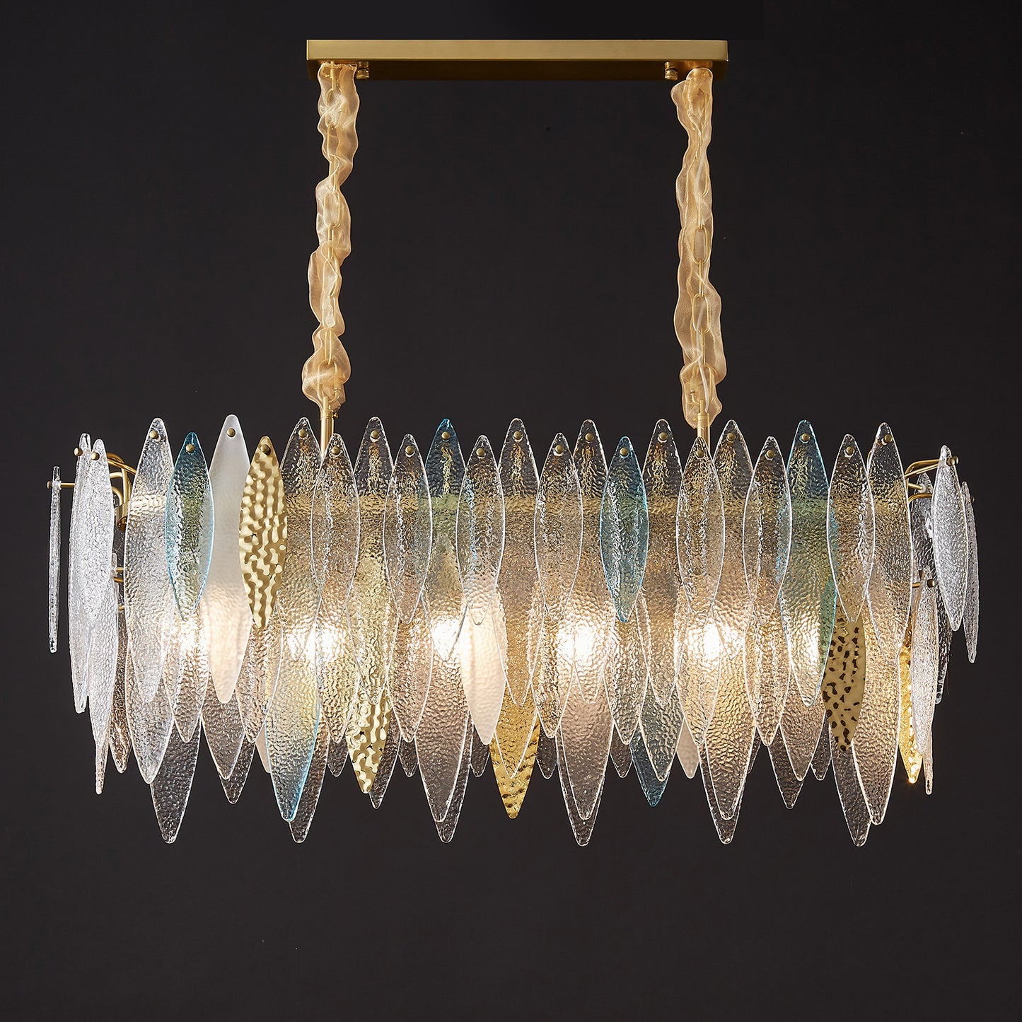 Postmodern glass chandelier modern minimalist style