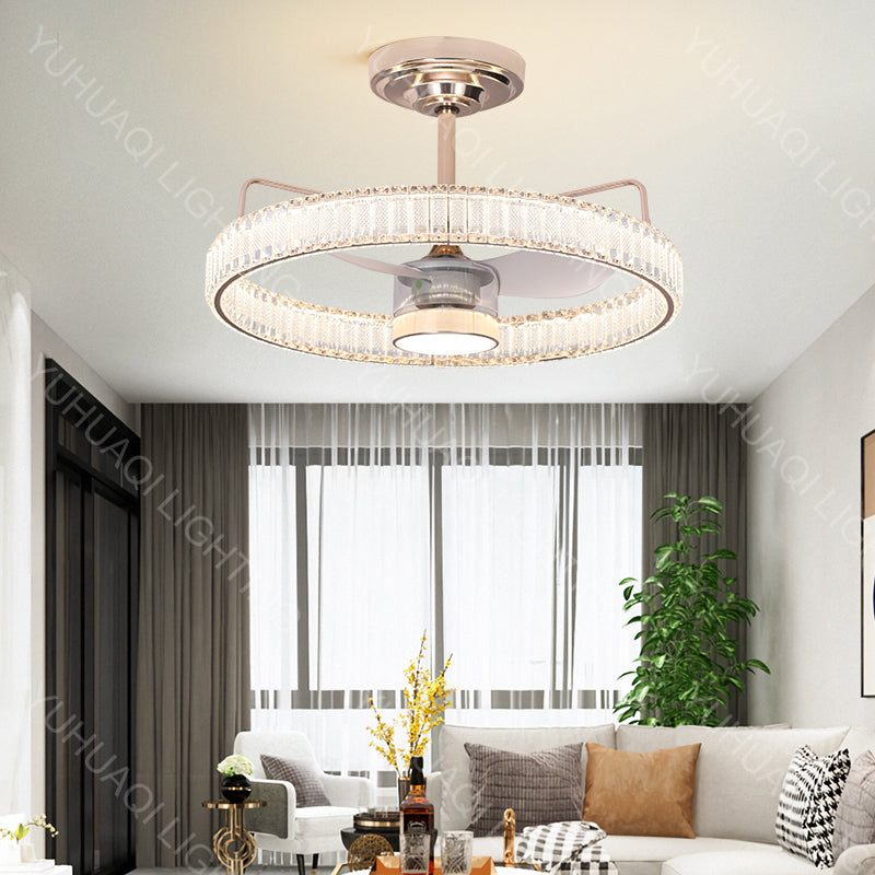 Aluminum Crystal Fan Lamp