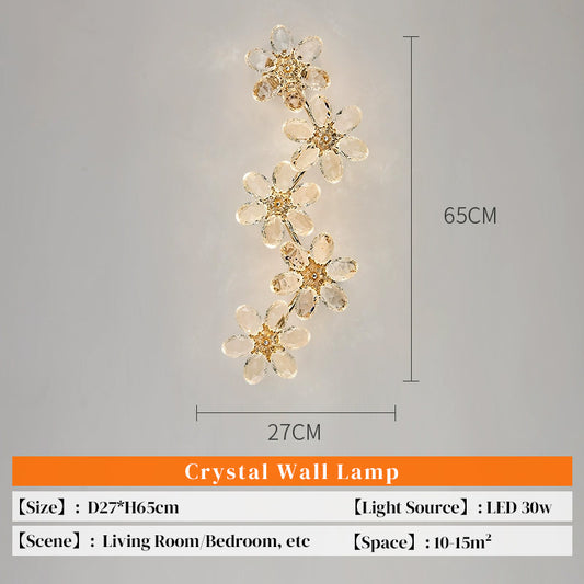 Postmodern simple crystal wall lamp