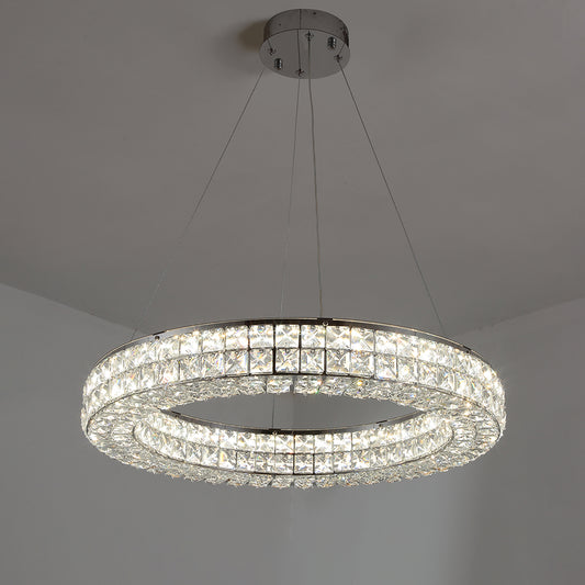 Light luxury crystal chandelier living room lamp