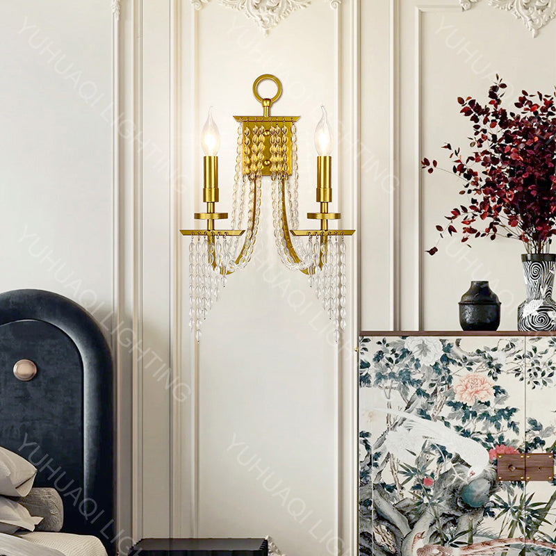 Light Luxury Crystal Bead Wall Lamp HQ355