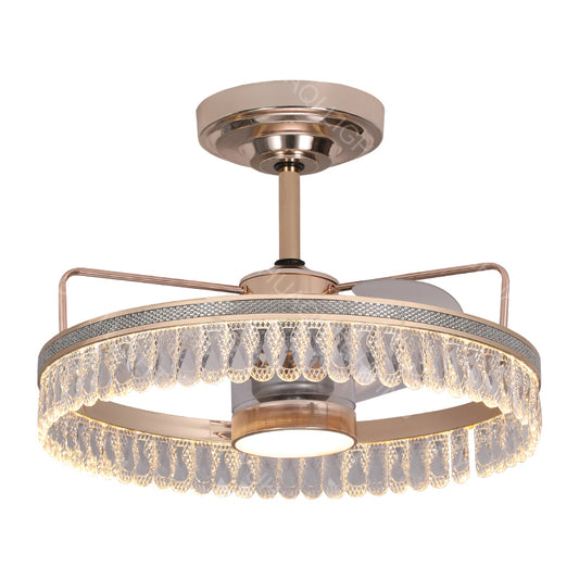 Aluminum Crystal Fan Lamp