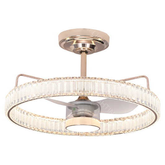 Aluminum Crystal Fan Lamp