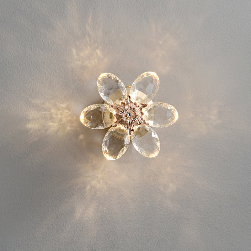 Postmodern simple crystal wall lamp