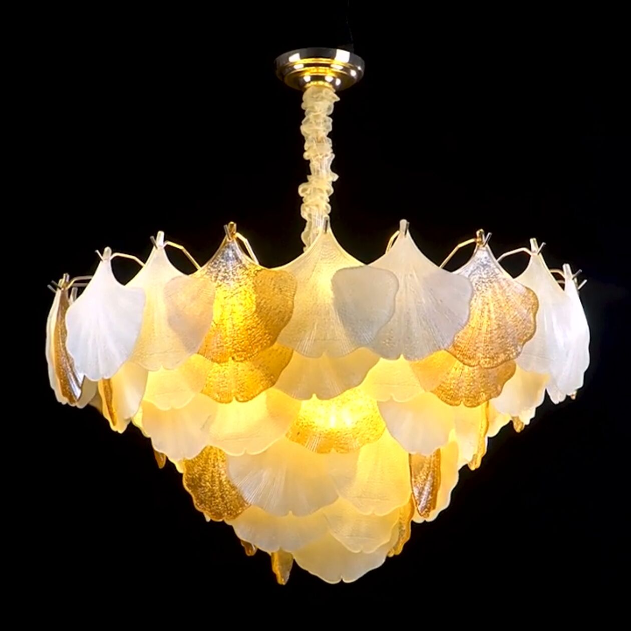 Postmodern glass chandelier