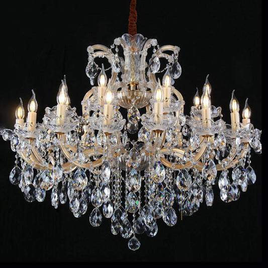 European style candle crystal chandelier coffee living room hotel chandelier