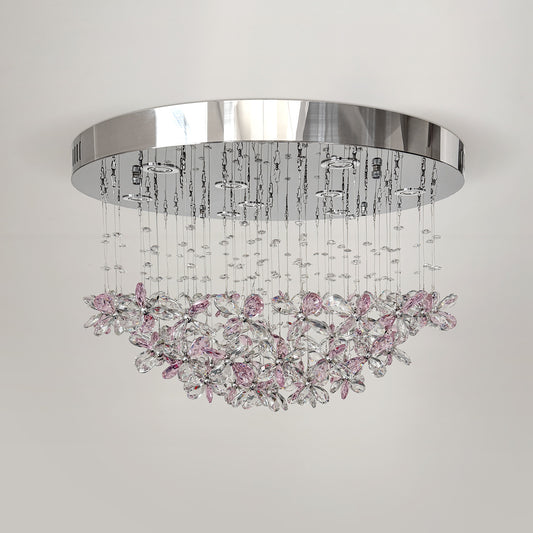 Modern minimalist crystal ceiling light, suitable for dining rooms, bedrooms, and hallways.