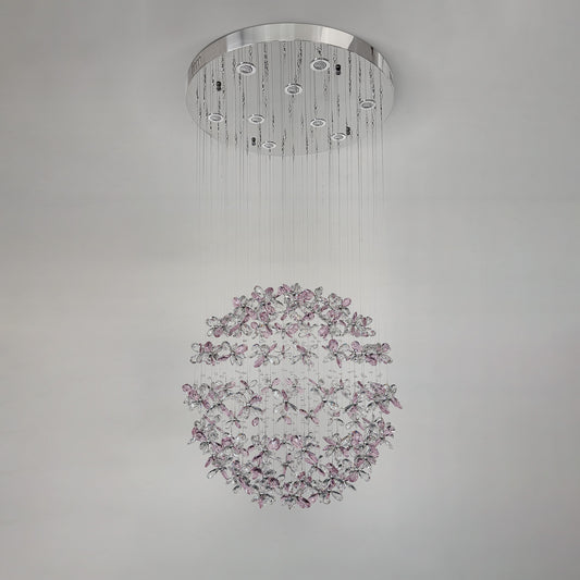 Modern minimalist crystal chandelier, suitable for dining rooms, as a ceiling light or hallway light.