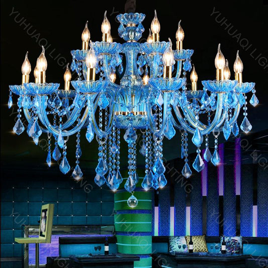 European-style Blue Crystal Chandelier HQ9047