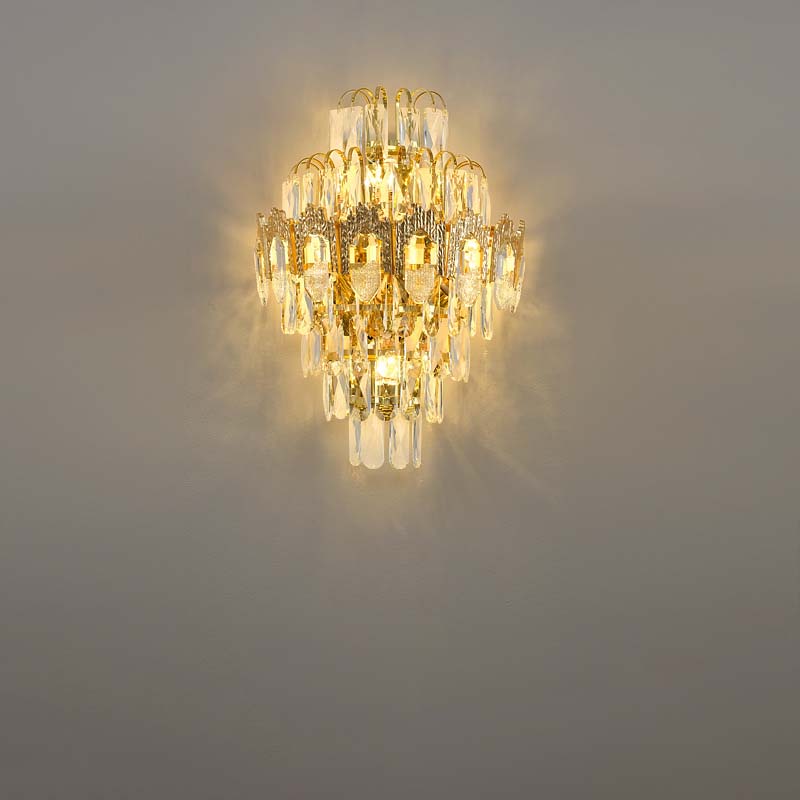 French luxury crystal chandelier villa bedroom living room
