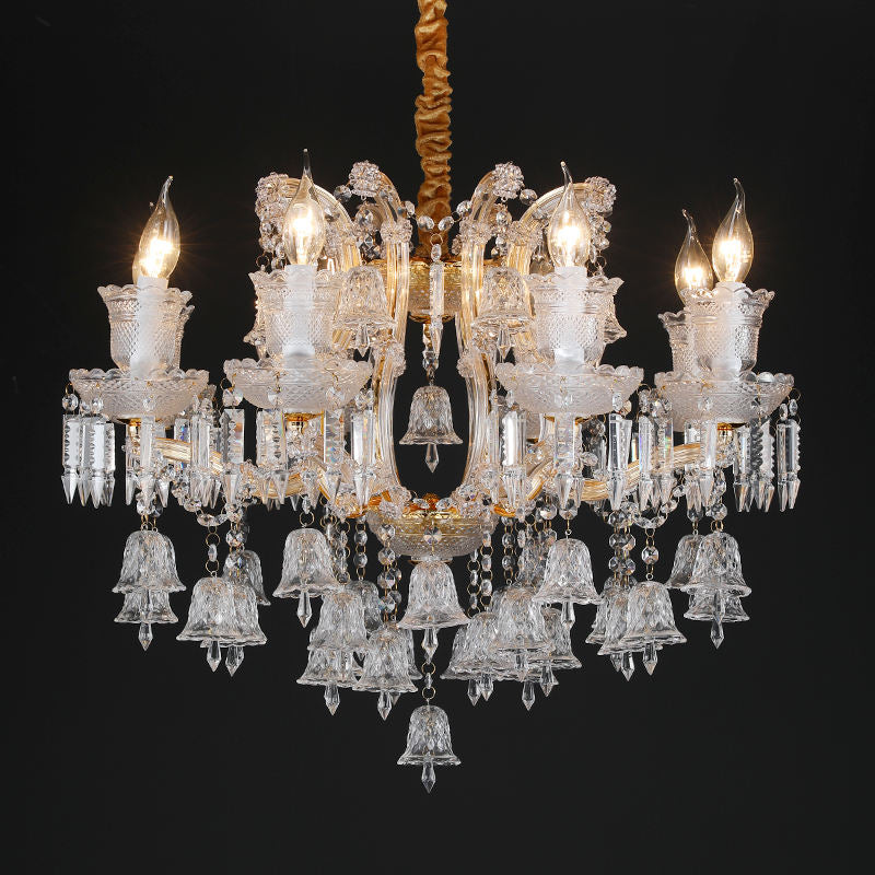 European style candle crystal chandelier coffee living room hotel chandelier