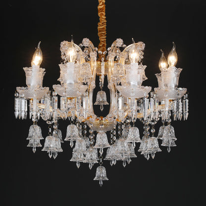 European style candle crystal chandelier coffee living room hotel chandelier