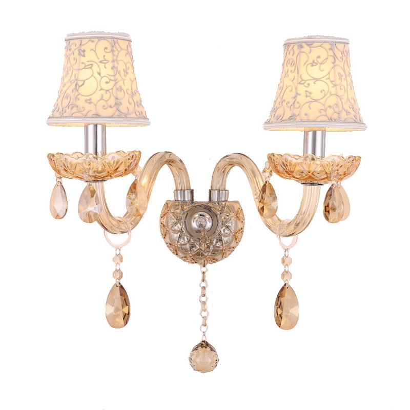338European candle crystal wall lamp
