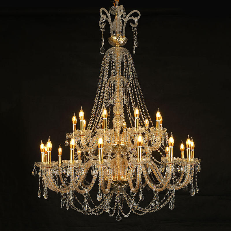 European style candle crystal chandelier coffee living room hotel chandelier