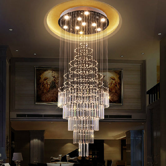 6079Modern simple light luxury golden crystal ceiling lamp