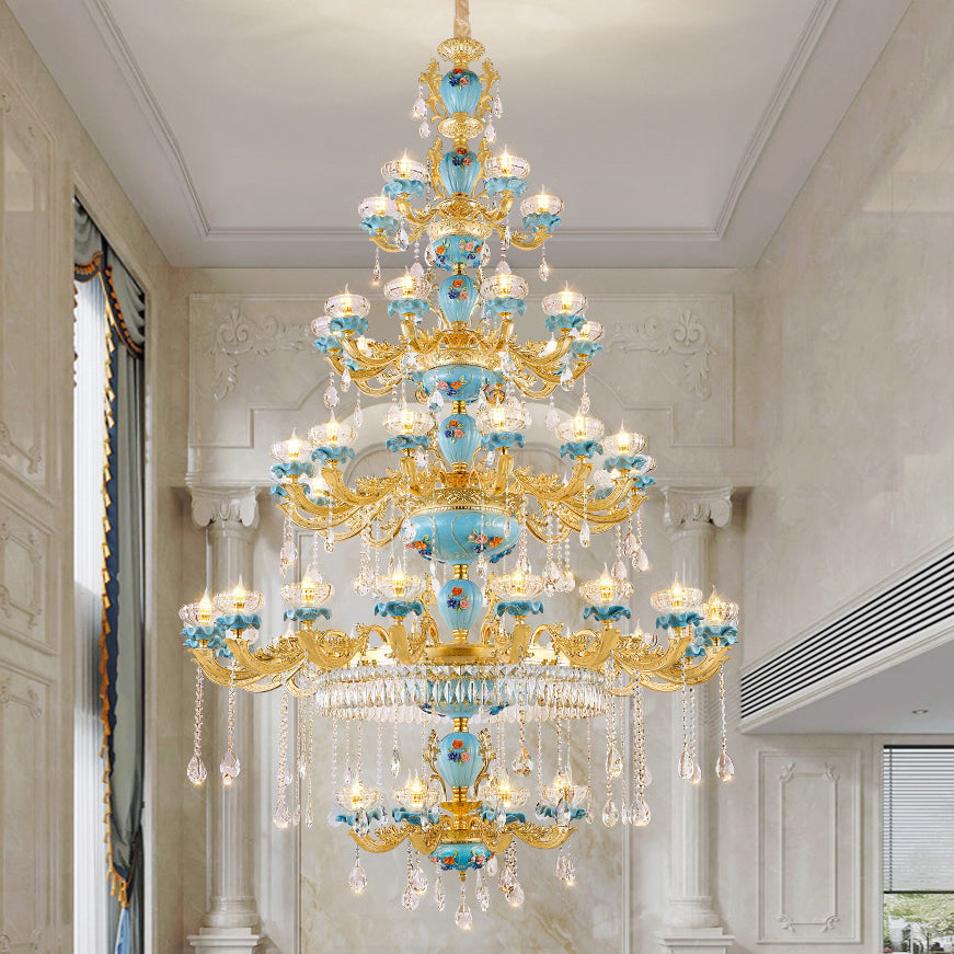 European crystal chandelier villa living room bedroom