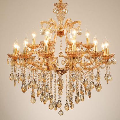 European candle crystal chandelier