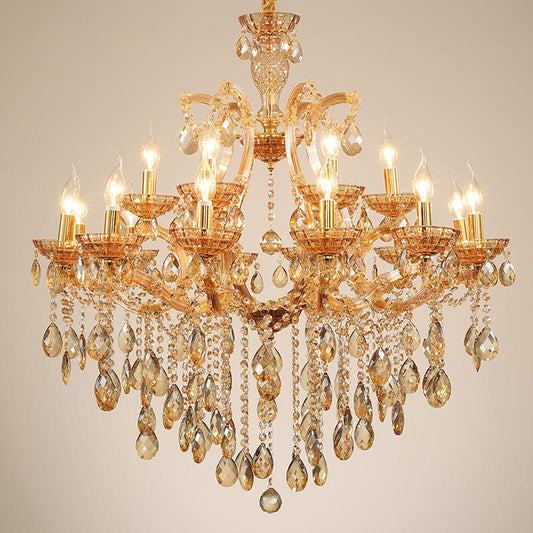 European candle crystal chandelier