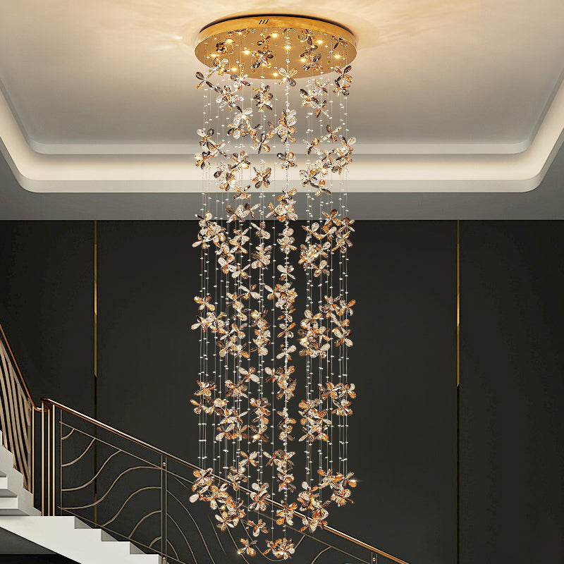 Staircase lights, pendant lights, custom-made lights for hotel projects