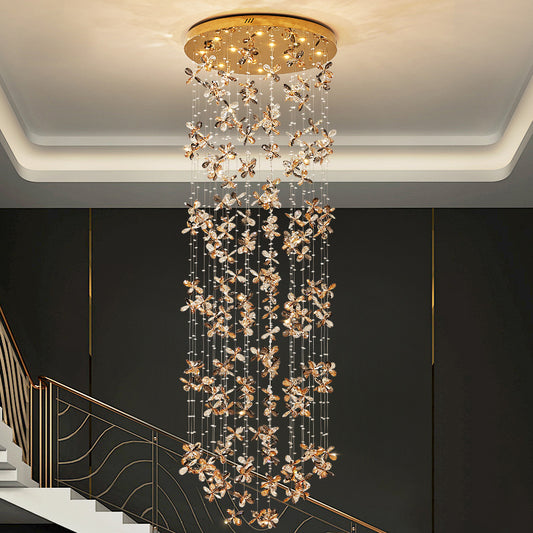 Staircase lights, pendant lights, custom-made lights for hotel projects