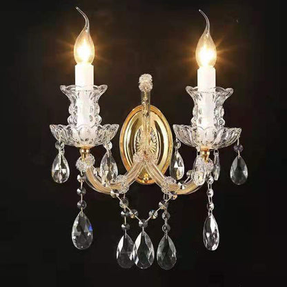 340European candle crystal wall lamp