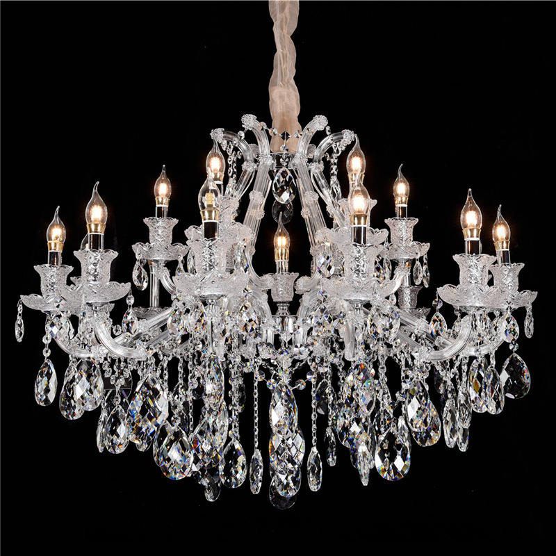 European style candle crystal chandelier coffee living room hotel chandelier