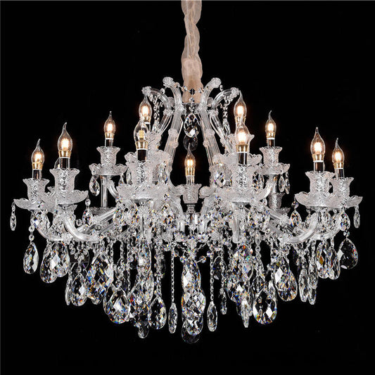 European style candle crystal chandelier coffee living room hotel chandelier