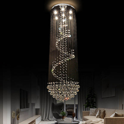 6057Modern simple light luxury golden crystal ceiling lamp