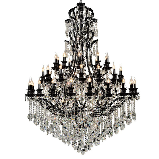 9195 Smoky grey European style crystal chandelier with candles