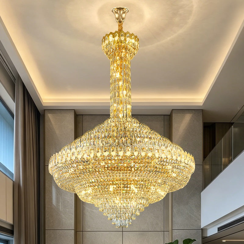 French luxury crystal chandelier villa bedroom living room
