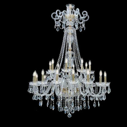 European style glass candle crystal chandelier